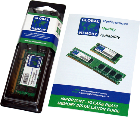1GB DDR2 533/667/800MHz 200-PIN SODIMM MEMORY RAM FOR POWERBOOK G4 (DDR2 Version), INTEL MACBOOK (EARLY/MID/LATE 2006 - MID/LATE 2007 - EARLY/LATE 2008 - EARLY 2009) & MACBOOK PRO (EARLY/MID/LATE 2006 - MID/LATE 2007 - EARLY 2008)
